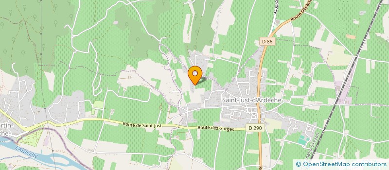 localisation de l'entreprise MONSIEUR LUC LECLERC  SAINT-JUST-D'ARDECHE