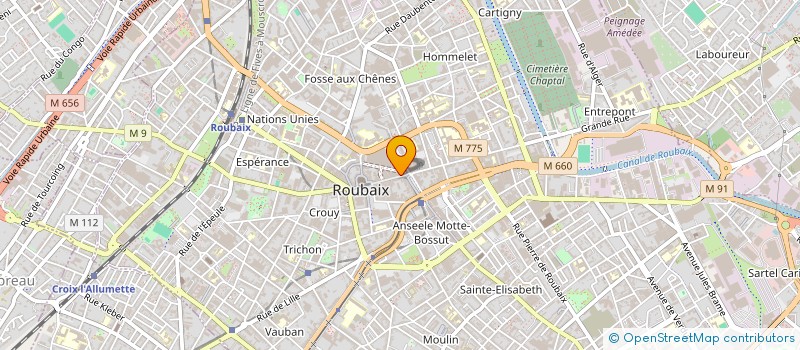 localisation de l'entreprise MONSIEUR LUC LEFEBVRE à ROUBAIX