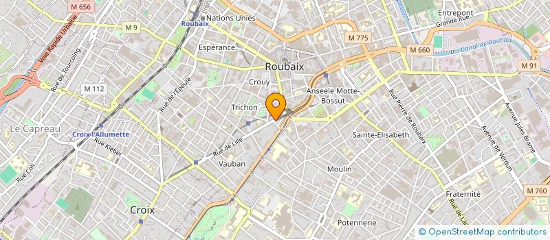 localisation de l'entreprise MONSIEUR LUC MADOU à ROUBAIX