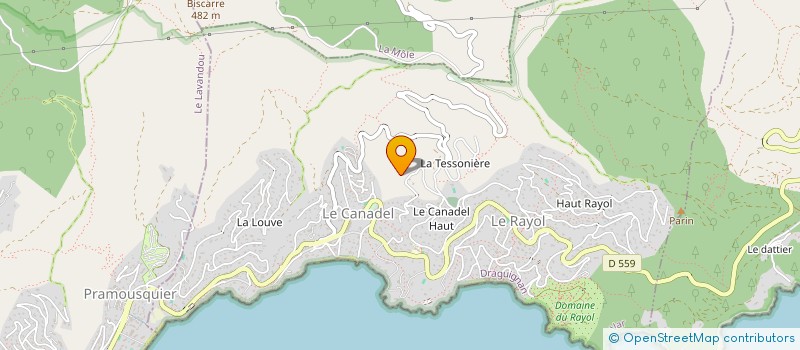 localisation de l'entreprise MONSIEUR LUC MERCIER à RAYOL-CANADEL-SUR-MER