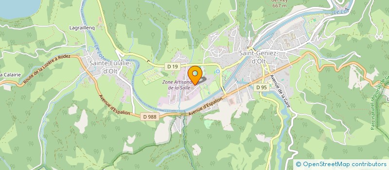 localisation de l'entreprise MONSIEUR LUC MOLIN PRADEL  SAINT GENIEZ D'OLT ET D'AUBRAC