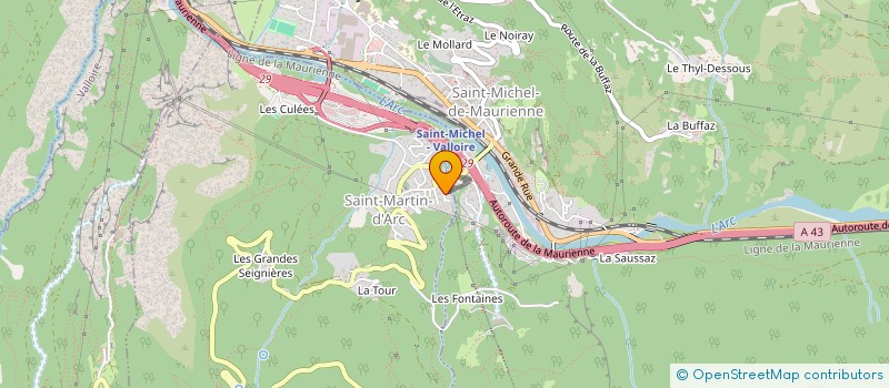 localisation de l'entreprise MONSIEUR LUC OLLIER  SAINT MARTIN D'ARC