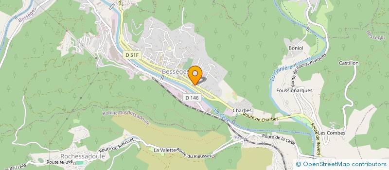 localisation de l'entreprise MONSIEUR LUC ROUX  BESSEGES