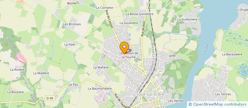 localisation de l'entreprise MONSIEUR LUC SAUVAGET  SUCE-SUR-ERDRE