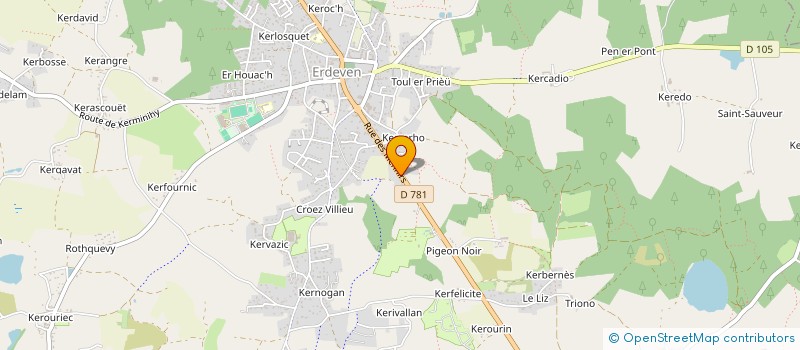 localisation de l'entreprise MONSIEUR LUC SIMON  ERDEVEN