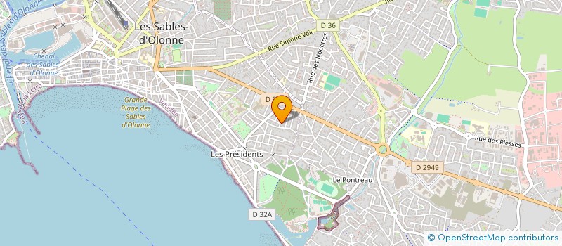 localisation de l'entreprise MONSIEUR LUC TRICHET à LES SABLES D'OLONNE