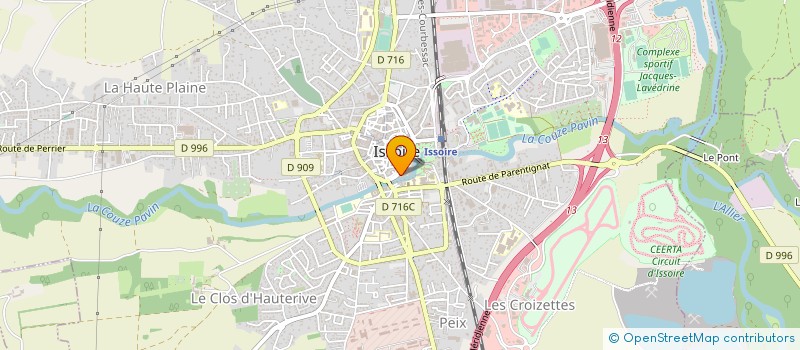 localisation de l'entreprise MONSIEUR LUC VERNET à ISSOIRE