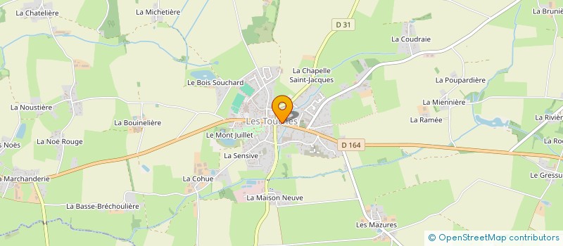 localisation de l'entreprise MONSIEUR LUCAS AUBRY  LES TOUCHES