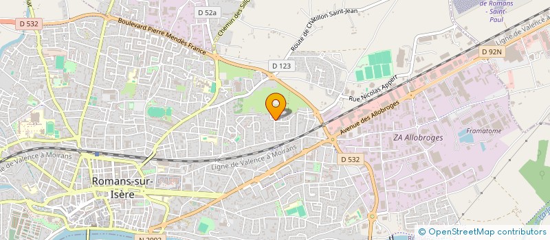 localisation de l'entreprise MONSIEUR LUCAS BOURGNE  ROMANS-SUR-ISERE