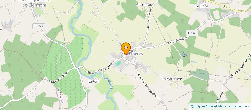 localisation de l'entreprise MONSIEUR LUCAS CHAUVET  GUITINIERES