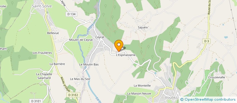 localisation de l'entreprise MONSIEUR LUCAS DAVID-PREDIGNAC  VOUTEZAC