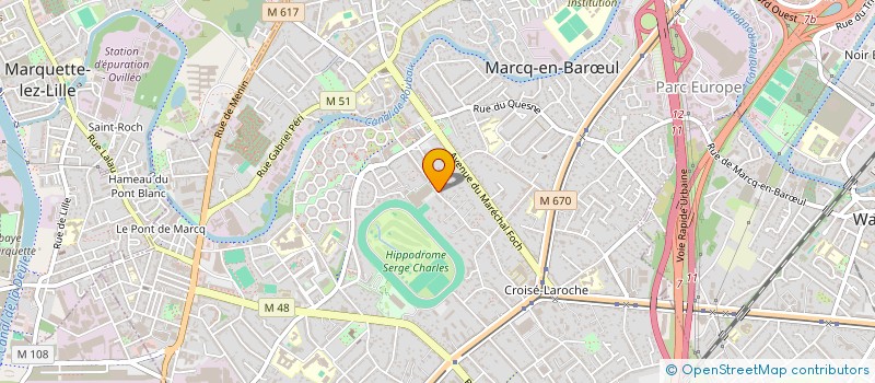 localisation de l'entreprise MONSIEUR LUCAS DUMORTIER à MARCQ-EN-BARŒUL