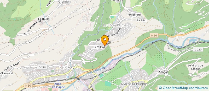localisation de l'entreprise MONSIEUR LUCAS FOUCHER à LA PLAGNE TARENTAISE