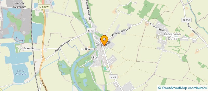 localisation de l'entreprise MONSIEUR LUCAS GOMES  GREPIAC