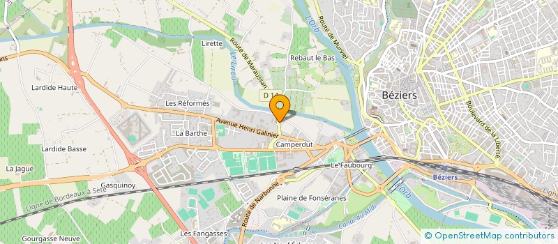 localisation de l'entreprise MONSIEUR LUCAS GUIBBERT à BEZIERS