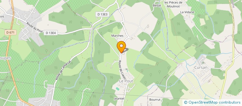 localisation de l'entreprise MONSIEUR LUCAS LABEGURIE  LE POUT