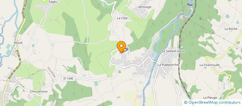 localisation de l'entreprise MONSIEUR LUCAS LABREGERE  VOUTEZAC