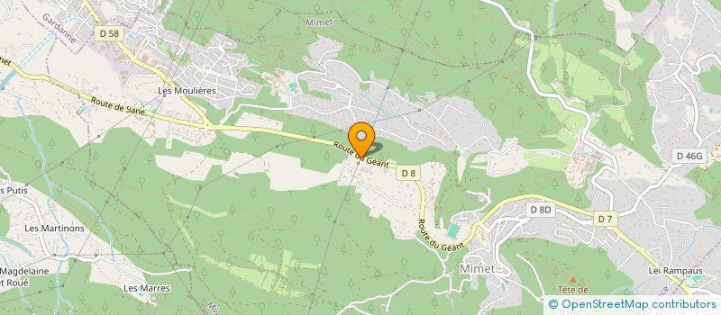 localisation de l'entreprise MONSIEUR LUCAS LAUGIER  MIMET
