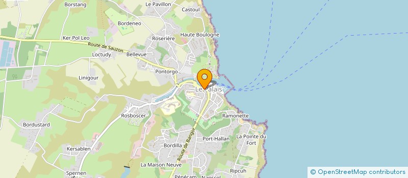 localisation de l'entreprise MONSIEUR LUCAS LE BARON  LE PALAIS