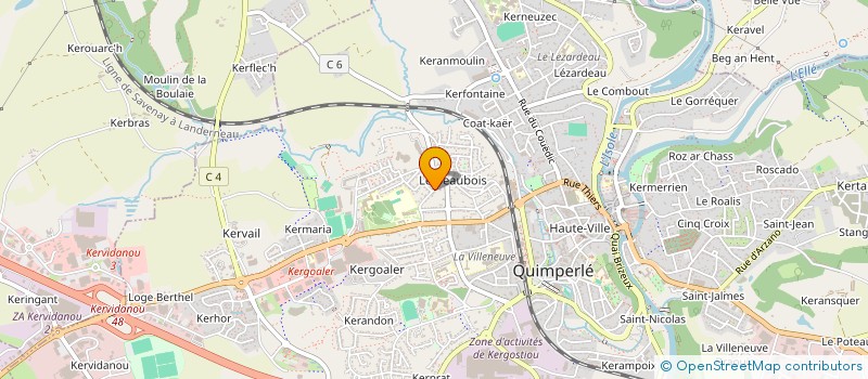 localisation de l'entreprise MONSIEUR LUCAS LEONARD  QUIMPERLE