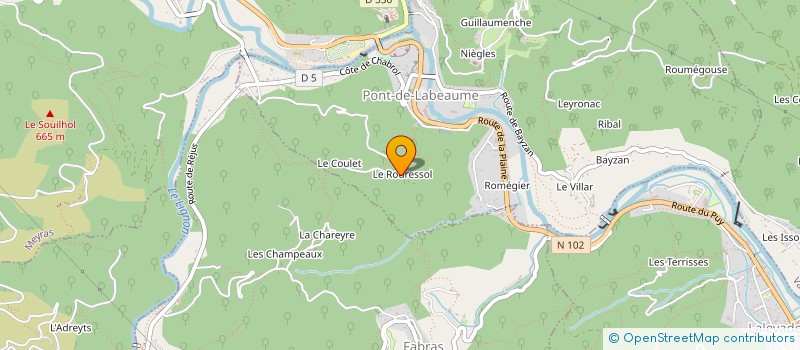 localisation de l'entreprise MONSIEUR LUCAS LOMBARD  PONT-DE-LABEAUME