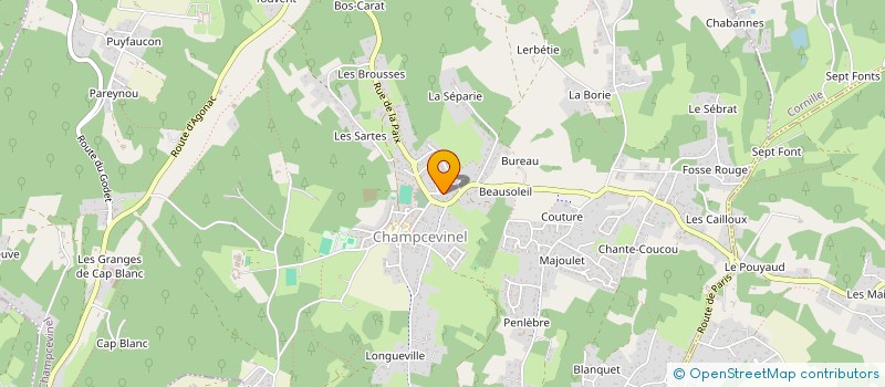 localisation de l'entreprise MONSIEUR LUCAS MIERMONT  CHAMPCEVINEL