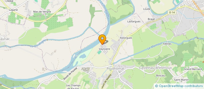 localisation de l'entreprise MONSIEUR LUCAS NOUZIERES  PRUDHOMAT