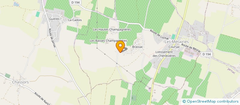 localisation de l'entreprise MONSIEUR LUCAS PETIT  LES METAIRIES