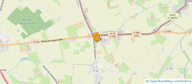 localisation de l'entreprise MONSIEUR LUCAS POTTIER  GODEWAERSVELDE