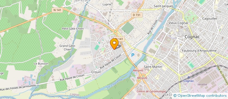 localisation de l'entreprise MONSIEUR LUCAS TROCHUT à COGNAC