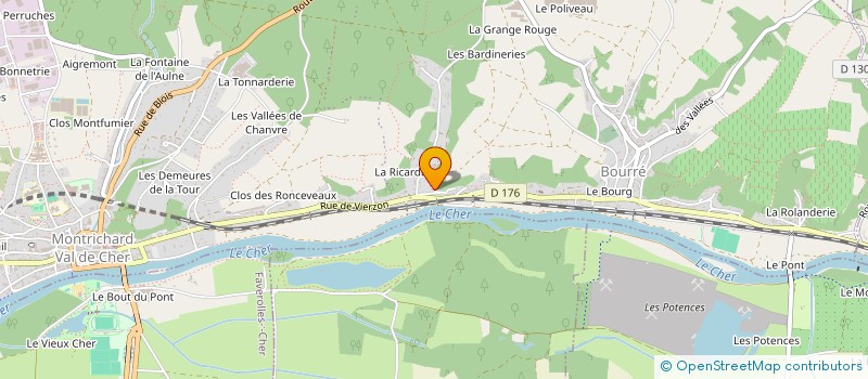 localisation de l'entreprise MONSIEUR LUCAS VERGNES  MONTRICHARD-VAL-DE-CHER