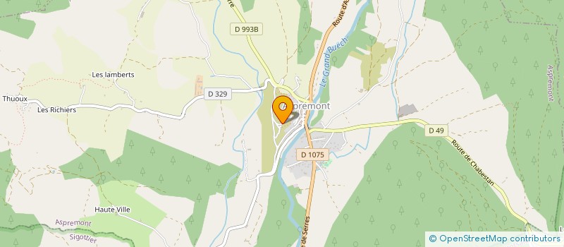 localisation de l'entreprise MONSIEUR LUCIEN ALLIER  ASPRES-SUR-BUECH