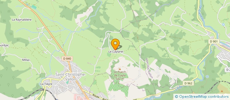 localisation de l'entreprise MONSIEUR LUCIEN AUSSIBAL  SAINT-CHRISTOPHE-VALLON