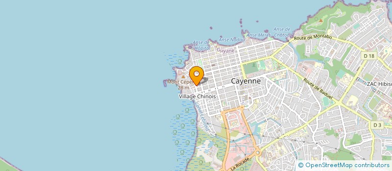 localisation de l'entreprise MONSIEUR LUCIEN BADE  CAYENNE