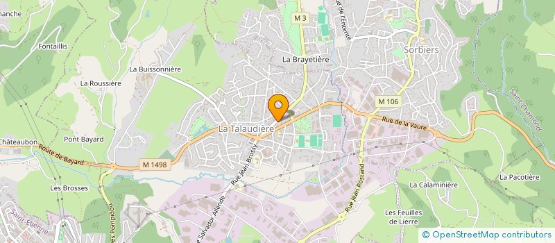 localisation de l'entreprise MONSIEUR LUCIEN BARET à LA TALAUDIERE