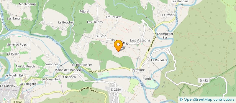 localisation de l'entreprise MONSIEUR LUCIEN BELOT  LES ASSIONS