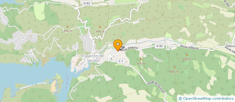 localisation de l'entreprise MONSIEUR LUCIEN BERNE  ESPARRON-DE-VERDON