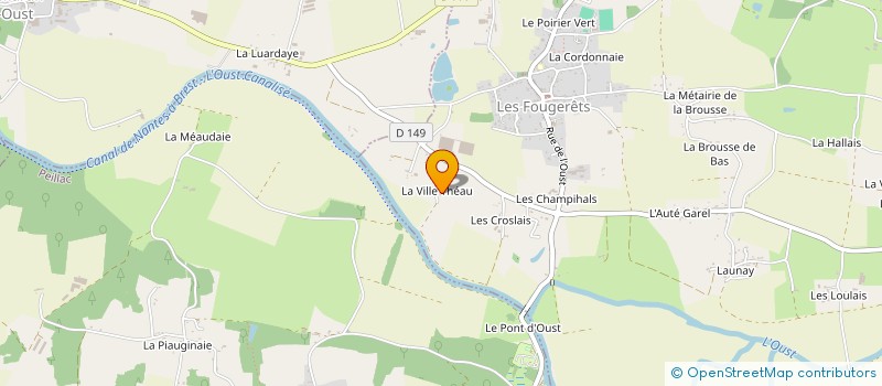 localisation de l'entreprise MONSIEUR LUCIEN BESNARD  LES FOUGERETS