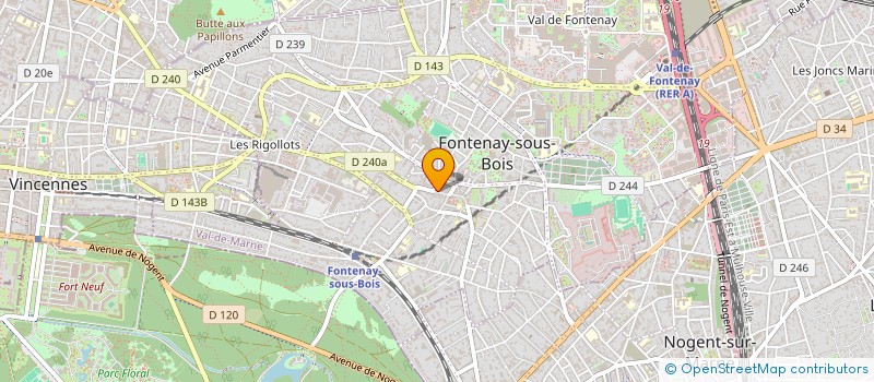 localisation de l'entreprise MONSIEUR LUCIEN BOURGETEAU à FONTENAY-SOUS-BOIS