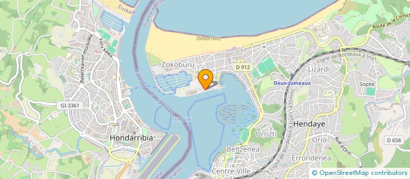 localisation de l'entreprise MONSIEUR LUCIEN CARABEAU  HENDAYE