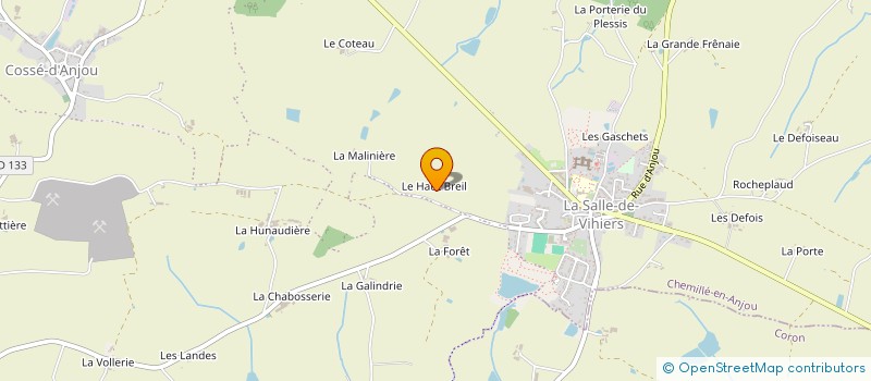 localisation de l'entreprise MONSIEUR LUCIEN CHAUVEAU  CHEMILLE-EN-ANJOU