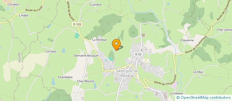 localisation de l'entreprise MONSIEUR LUCIEN DAMIAN FARJOT  SAINT-JUST-LA-PENDUE