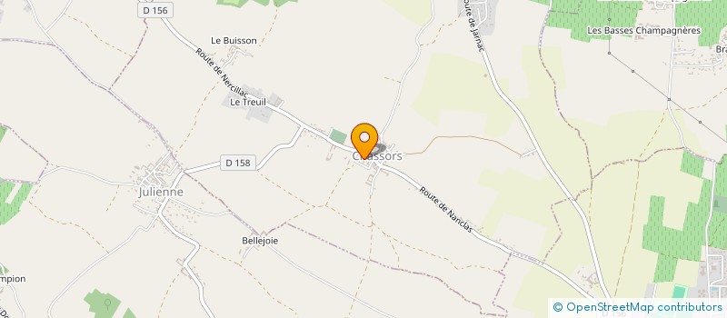 localisation de l'entreprise MONSIEUR LUCIEN DELOUME  CHASSORS