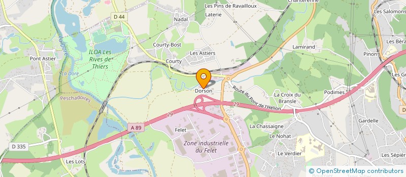 localisation de l'entreprise MONSIEUR LUCIEN GENEIX  THIERS