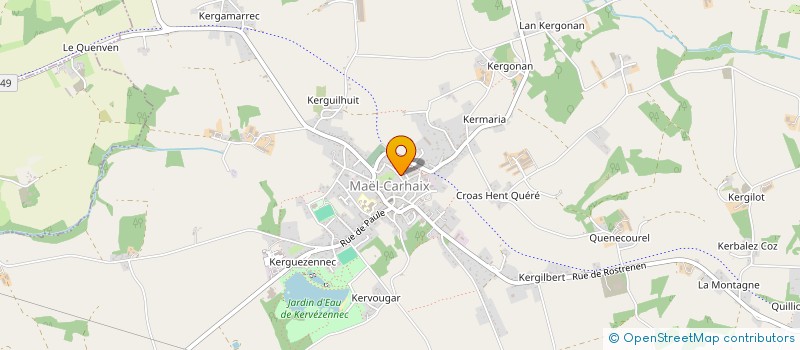 localisation de l'entreprise MONSIEUR LUCIEN HIRON  MAEL-CARHAIX