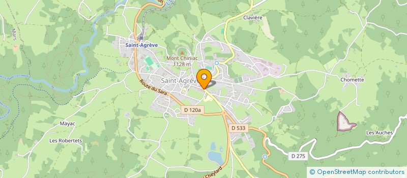 localisation de l'entreprise MONSIEUR LUCIEN HUGUET  SAINT-AGREVE