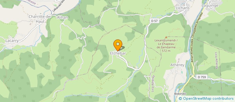 localisation de l'entreprise MONSIEUR LUCIEN IRIGOYEN  ETCHEBAR