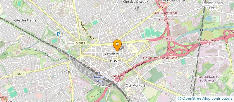 localisation de l'entreprise MONSIEUR LUCIEN JACQUET  LENS