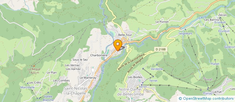 localisation de l'entreprise MONSIEUR LUCIEN JIGUET à FLUMET