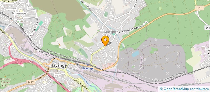 localisation de l'entreprise MONSIEUR LUCIEN KINTZINGER  HAYANGE